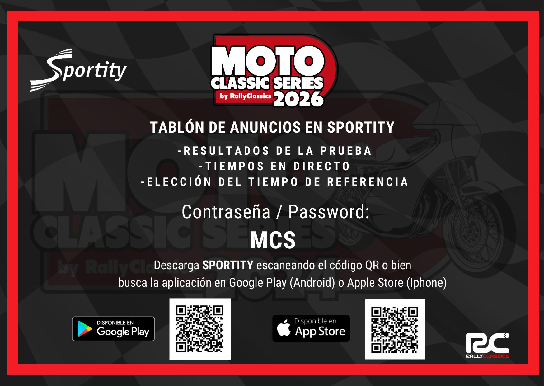 Tablón anuncios 70 Rally Costa Brava 2022