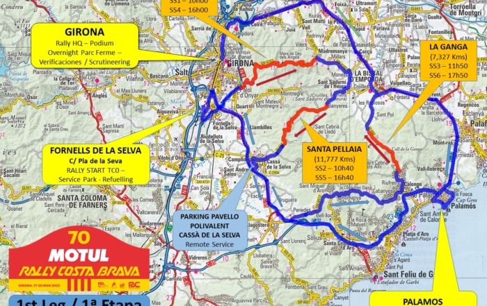70 Rally Motul Costa Brava: itinerary unveiled